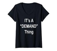 Femme C'est Une économie de la Demande T-Shirt avec Col en V