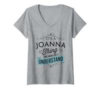 Femme C'est Une Histoire de Joanna Que tu ne comprendrais Pas C'est drôle Joanna T-Shirt avec Col en V