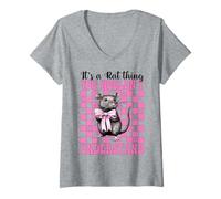 Femme C'est une histoire de rat que vous ne comprendriez pas : « Rat Girl Mom Mouse » T-Shirt avec Col en V