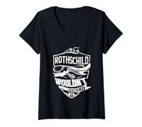 Femme C'est une histoire de ROTHSCHILD que vous ne comprendriez pas T-Shirt avec Col en V