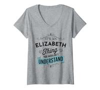 Femme C'est Une Histoire d'Elizabeth Que Vous ne comprendriez Pas drôle T-Shirt avec Col en V