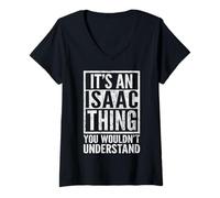 Femme C'est une histoire d'Isaac que vous ne comprendriez pas : le nom d'Isaac T-Shirt avec Col en V