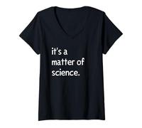 Femme C'est Une Question de Science Egghead T-Shirt avec Col en V