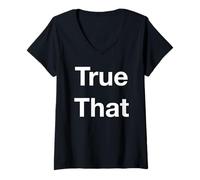 Femme C'est Vrai Que T-Shirt avec Col en V
