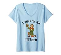 Femme C'était Ale My Lord Funny Beer Medieval Flaire T-Shirt avec Col en V