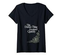 Femme Cette Chose de Danse a Rapidement augmenté T-Shirt avec Col en V