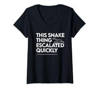 Femme Cette Chose de Serpent s'est Rapidement développée avec Un propriétaire de Reptile drôle T-Shirt avec Col en V