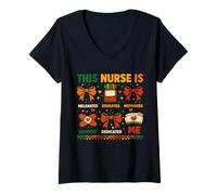 Femme Cette infirmière mélanée éduquée motivée et dévouée T-Shirt avec Col en V