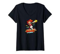 Femme Cette rousse Peut déchiqueter | Manga Pride Softball Cool Player T-Shirt avec Col en V