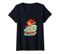 Femme Cette rousse Peut déchiqueter | Manga Pride Surfing Waves Manhwa T-Shirt avec Col en V