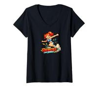 Femme Cette rousse Peut déchiqueter | Manga Pride Track Sprinter Runner T-Shirt avec Col en V