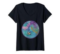 Femme Champ de rêve quantique - Activation du Pont cristallin T-Shirt avec Col en V