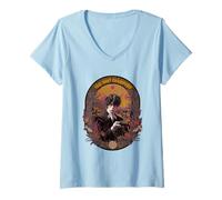 Femme Champion de Chasse aux œufs Gothique Lapin de Pâques Art Victorien T-Shirt avec Col en V