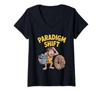Femme Changement de paradigme T-Shirt avec Col en V