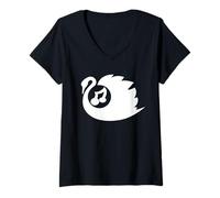 Femme Chanson du cygne - Musique Langue Anglaise Idiome Musical Song T-Shirt avec Col en V
