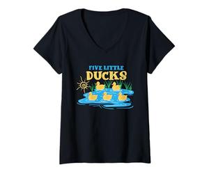 Femme Chansons pour bébé pour Cinq Petits Canards T-Shirt avec Col en V