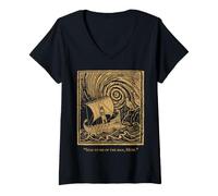 Femme Chante-Moi l'odyssée Homer Muse T-Shirt avec Col en V