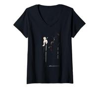 Femme Chanteur Cyndi Lauper Live at Pier Head Liverpool 1990 T-Shirt avec Col en V