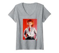Femme Chanteur et Actrice Lulu Musical Theatre Pop 1987 T-Shirt avec Col en V