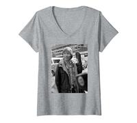 Femme Chanteur Folk américain John Denver Rocky Mountain High 1976 T-Shirt avec Col en V