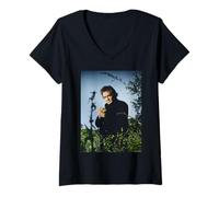Femme Chanteur Johnny Cash in Tennessee par Michael Grecco T-Shirt avec Col en V