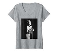 Femme Chanteur Lulu Make Believe World Era Live 1973 T-Shirt avec Col en V