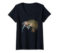 Femme Chanteur Phil Collins Live in Concert 1990 T-Shirt avec Col en V