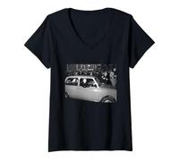Femme Chanteur Tom Jones dans sa Voiture 1973 T-Shirt avec Col en V