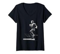 Femme Chanteur Tom Jones Live Liverpool Empire Theatre 1987 T-Shirt avec Col en V