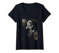 Femme Chanteuse de Jazz Dame Cleo Laine par Dick Barnatt T-Shirt avec Col en V
