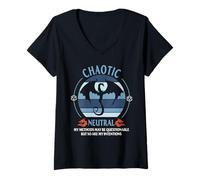 Femme Chaotic Neutral Mes méthodes Peuvent être discutables T-Shirt avec Col en V