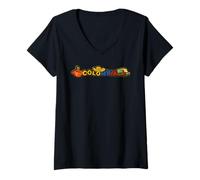 Femme Chapeau de café Drapeau de la Colombie T-Shirt avec Col en V