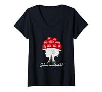 Femme Chapeau de la Forêt-Noire Grunge pour Fille de la Forêt Noire T-Shirt avec Col en V