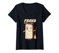 Femme Chapeau de sorcière « Proud to Be A Cracker » pour Halloween T-Shirt avec Col en V