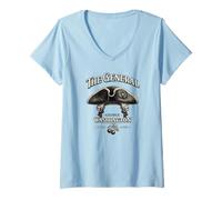 Femme Chapeau tricorne du général George Washington T-Shirt avec Col en V