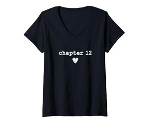 Femme Chapitre 12 | 12e Anniversaire des lecteurs et des auteurs Amateurs de Livres T-Shirt avec Col en V