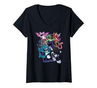 Femme chapitre 4, Nightmare Critters, Baba Chops & Co Halloween T-Shirt avec Col en V