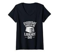 Femme Chaque Jour devrait être Un Amateur de Lecture T-Shirt avec Col en V
