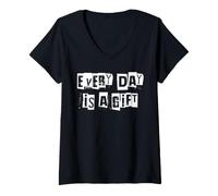 Femme Chaque Jour est Un optimisme de Cadeau T-Shirt avec Col en V