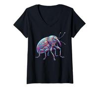 Femme Charançon Insecte Insecte Amoureux Entomologie Nature Insecte T-Shirt avec Col en V