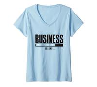 Femme Chargement D'affiliés Commerce En Ligne Marketing D'affiliés T-Shirt avec Col en V
