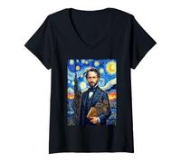 Femme Charles Baudelaire Écrivain Auteur français T-Shirt avec Col en V