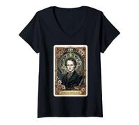 Femme Charles Baudelaire Écrivain Auteur français T-Shirt avec Col en V