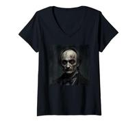 Femme Charles Baudelaire T-Shirt avec Col en V