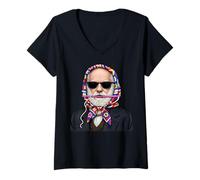Femme Charles Darwin Evolution Theory Granny Fil à Crochet carré T-Shirt avec Col en V