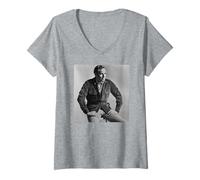 Femme Charlton Heston Ben-Hur Acteur Duffy Archive Photography T-Shirt avec Col en V