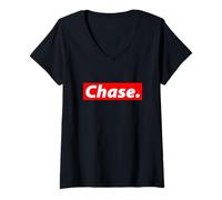 Femme Chase Name Costume de Super héros Hip Hop des années 90 pour Chase T-Shirt avec Col en V
