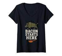 Femme Chasse au Porc Sauvage - Contrôle du Sanglier - Wild Hog Patrol Pride T-Shirt avec Col en V