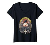 Femme Chasse aux œufs Champion Hither Easter Gothic Bunny T-Shirt avec Col en V