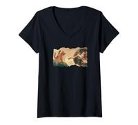 Femme Chat drôle Le Coup Divin T-Shirt avec Col en V